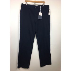 Nautica Mens 40 x 34 Navy Blue Khaki Chino Pants Flat Front NEW NWT